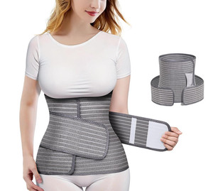 Venta al por mayor de alta calidad 2 en 1 banda posparto vientre cinturón pélvico ajustable vientre envoltura <span class=keywords><strong>faja</strong></span> para postnatal - Product Image 2