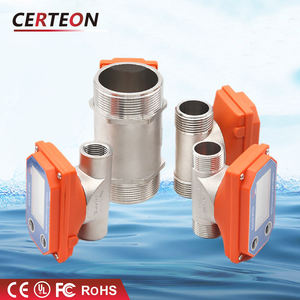 Flow meter digital cairan inline kecil dari baja tahan karat dengan tenaga baterai akurat tinggi - Product Image 1