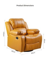 Canapé de salon moderne multifonctionnel, fauteuil inclinable en cuir à bascule, chaise de massage relaxante