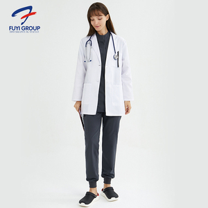 Thời Trang Chất Lượng Hàng Đầu Y Tá Trắng Đồng Phục Thiết Kế Phòng Thí Nghiệm Áo Khoác Với Tay Áo Dài - Product Image 2