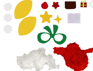 Chaussette de Noël en laine, fil à coudre, peinture artistique, tissu feutré, artisanat fait main pour enfants, création artisanale - Product Image 4