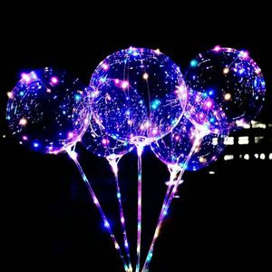 Großhandel Leuchtender LED Luminous Bobo Ballon DIY Transparent Ballon für Kinder Cartoon Geburtstag Neujahrsparty - Product Image 3