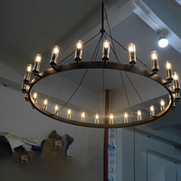 Yihao fait à la main couleur laiton branche lustre pour chambre salon escalier taille moyenne avec ampoule Base ventes directes d'usine