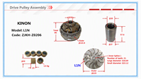 Kit d'embrayage primaire complet KINON L1N Variator Pulley Assembly Z0206 avec galets pour transmission CVT de scooter