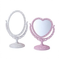 Miroir de Maquillage Rotatif Double Face Détachable en Plastique Moderne Européen pour Anniversaire Princesse Fille