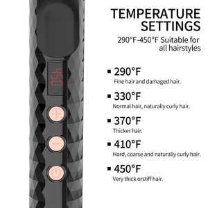 Fer à boucler électrique en céramique certifié MCH avec écran LCD, double tension, pour hôtels et camping-cars - Product Image 4