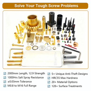 Vis Torx cylindrique en laiton cuivre métrique M1.5 2.5mm vis à tête hexagonale encastrée autotaraudeuse vis à métaux en titane - Product Image 3
