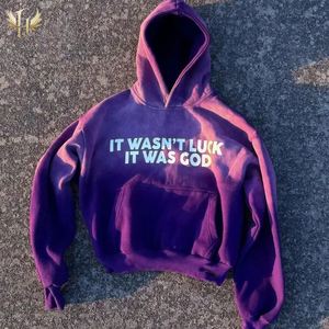Customizable Double-Layer No <b>String</b> Hoodie Streetwear Heavyweight Silk Screen Printed Distressed Vintage Acid 100% Cotton Hooded - Product Image 1