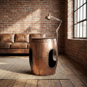 Industrial Farmhouse Villa <b>Stool</b> Foldable Convertible Iron Metal Antique Copper Plating <b>Storage</b> Living Room Home Furniture - Product Image 2