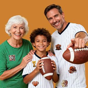 Patch thermocollant brodé par machine pour casques, uniformes d'équipe, sifflets de rugby et décoration de vêtements - Product Image 2