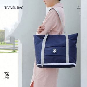 Sac de voyage pliable double couche en tissu Oxford léger et spacieux pour vêtements, avec logo personnalisé, vente en gros - Product Image 3