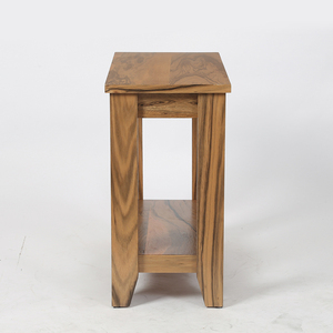 Table console moderne en bois massif pour la décoration intérieure Table de chevet avec 1 étagère ouverte pour le salon, la chambre, la salle de bain et l'entrée - Product Image 4