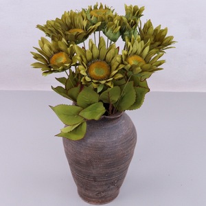 Pintura al Óleo Hecha a Mano, Girasol de Plástico <span class=keywords><strong>Himawari</strong></span>, Ramo de Simulación de 13 Cabezas, Decoración Ecológica para el Hogar, Sala de Estar - Product Image 3