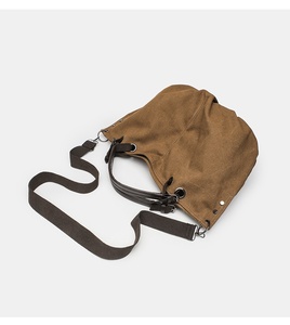 Sac fourre-tout en toile minimaliste de style japonais vintage, léger, grande capacité, avec fermeture éclair, pour l'été, le travail, l'école, les trajets quotidiens - Product Image 3