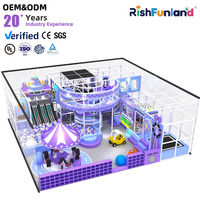 Parc de jeux interactifs personnalisé, centre de divertissement intérieur, équipement de jeux souples avec mur d'escalade, toboggan, piscine à balles, certifié CE ASTM EN