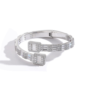 Zircon Men's <b>Bracelet</b>, <b>Copper</b> Inlaid Zirconium <b>Bracelet</b> Couple Gold Plated <b>Bracelet</b> Tanjing Fashion Lijing Necklace - Product Image 4