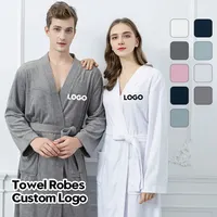 2022 חדש 5 צבעים מגבת חלוק זוגות מפנק מלון פיג 'מה Custom לוגו חלוק אמבטיה לנשימה שרוך ספא מגבות ומותאם אישית גלימות