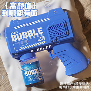 Pistola de burbujas de jabón eléctrica grande, caliente, de 40 orificios, versión mini Gatling, de plástico espacial, para adultos - Product Image 3