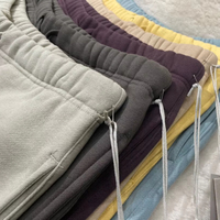 Pantalones Deportivos Anchos para Hombre, de Felpa de Algodón Grueso de 450 g/m², con Cordón Ajustable, Estilo Urbano, Personalizables con Logotipo