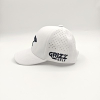 Casquette de baseball sportive haut de gamme en polyester/coton à 6 panneaux, couleur unie, réglable, avec logo personnalisé pour équipe de golf, motif Dobby Dot