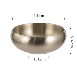 Koreaanse Baby Vergulde Roestvrijstalen Soep Kimchi Kom Verdikte 304 Rijstkom Kimchi Kom - Product Image 5