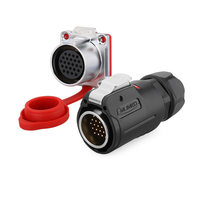 Connecteur circulaire baïonnette mâle-femelle étanche IP67 Cnlinko LP24, 3, 4, 10, 12, 19, 24 broches, 45A pour système d'automatisation industrielle