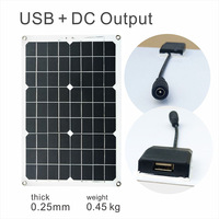 Panneau de charge solaire multifonctionnel 18W/36W avec sortie USB, pliable, en silicium monocristallin, flexible, pour batterie de téléphone portable
