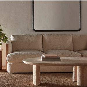 Bàn Trà Chạm Khắc Rễ Đá Tự Nhiên Ngoài Trời Ý Bàn Cà Phê Travertine Quảng Trường Sang Trọng Thiết Kế Hình Tròn Lớn Hiện Đại - Product Image 4