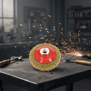 Brosse conique à fil ondulé M14 en acier inoxydable 12000 Giri pour meuleuse d'angle - Product Image 3