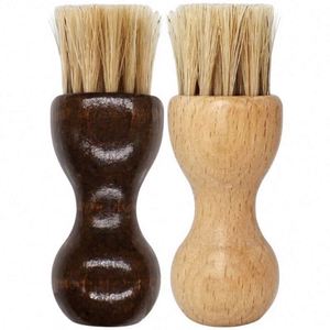 Mini Shoe Brush Gourd Shaped Small Applicator Brush for Shoe <b>Polishing</b> <b>Waxing</b> Oiling Buffing Cleaning Detail Brush - Product Image 5