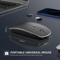 Mouse Nirkabel Dual Mode 2.4G+BT Isi Ulang Tipe-C LP 2022 Trend, Bercahaya, Logo Kustom Merek