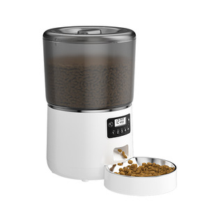 Alimentador Automático de Ração para Gatos e Cães 2025 Presente de Ano Novo com Tigela de Aço Inoxidável Forma Arredondada Fonte de Energia Carregável - Product Image 1