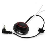 Interrupteur à bouton-poussoir en silicone à contrôle de température rond avec connecteur de câble pour applications de contrôle électronique