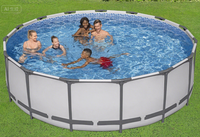 Familien-Rundpool aus Stahl 3,05m X 76cm Kinder-Garten-Hinterhof-Pool Oberirdischer Metallrahmen-Swimmingpool für Erwachsene