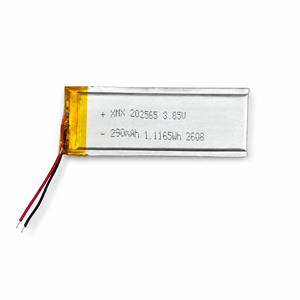Batterie Li-polymère ultra-mince 202565 3.85V 290mAh avec connecteur filaire, cellule rechargeable OEM personnalisée pour appareils portables - Product Image 2