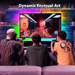 Color Sync RGBIC 12.5ft 3.8m 12V Ambient 55-65in Monitor <b>Smart</b> App Immersive Kit Luces LED Para TV Backlights Strip with Camera - Product Image 6