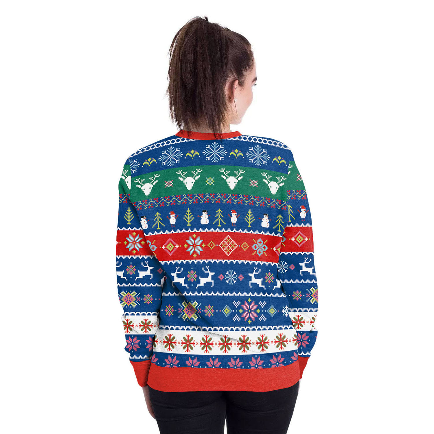 Christmas Element Pattern Sweater