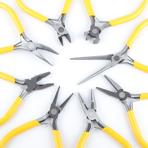 Juego de alicates de joyería Xinrui, 8 piezas, mango amarillo, acero inoxidable, para herramientas de manualidades DIY - Product Image 1