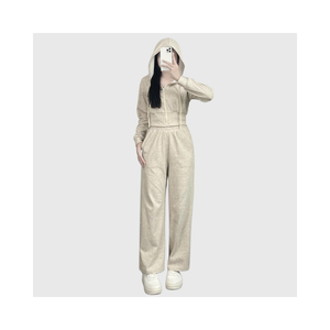 Meilleures ventes Ensemble pour femme Design moderne Vêtements pour femme Veste à capuche respirante avec pantalon à jambe droite Long - Product Image 1