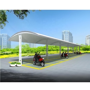 Tập trung vào customizationpvdf độ bền kéo màng cấu trúc carport bóng xe bãi đậu xe nhà kho nơi trú ẩn ngoài trời Vật liệu kiến trúc - Product Image 5