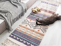 Tapis de sol à glands en coton, tapisserie de style BOHO, design personnalisé, décoration de la maison, pour le salon, 2020