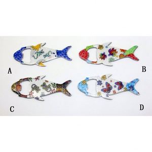 Imán de nevera de aleación de zinc inoxidable con diseño de tortuga y pez, estilo español, personalizado con diseño de animales, decoración única para el hogar, abridor de botellas metálico. - Product Image 5