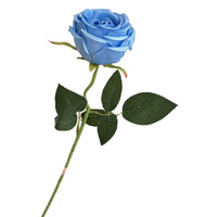 PPS Hochwertige Künstliche Einzelne Seidenrosen Weiß Blau Rot Rosa Kunstblumen 50cm Rosenblüten für Hochzeit Party Dekoration