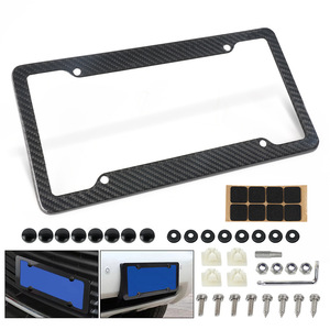กรอบป้ายทะเบียนคาร์บอนไฟเบอร์ ขนาด 312x160 มม. สำหรับรถยนต์ยุโรปและอเมริกา ระยะห่างรู 105 มม. - Product Image 3