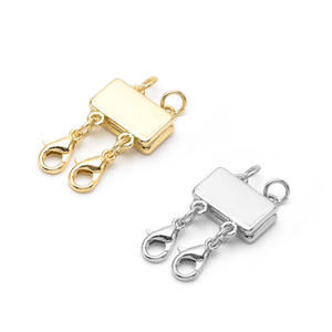 JF2207 beliebte versilberte 2 3 doppelte dreireihige geschichtete Halskette Schmuck Magnet verschluss mit Karabiner verschluss - Product Image 5