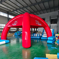 Dôme gonflable personnalisé de 5 m, rouge, pour événements en plein air, imperméable, en PVC Oxford, durable, résistant au soleil, installation facile, logo personnalisé, publicité