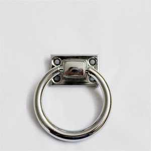 Tirador de Anillo Moderno Minimalista de Aleación de Zinc para Gabinetes, Herraje Duradero para Muebles en Color Cromo A2166 - Product Image 1