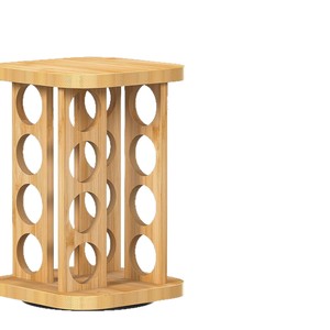 Estante Giratorio de Madera para Especias, Torre de Almacenamiento de 4 Niveles, Organizador Multifuncional para Encimera de Cocina - Product Image 1