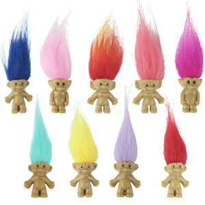 Vente en gros de jouets créatifs en PVC, jouets elfes, poupées Trolls à cheveux courts colorés, jouets promotionnels pour enfants - Product Image 1