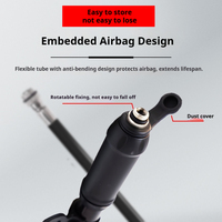 Pompe à vélo portable 100 PSI en alliage d'aluminium, mini-pompe à air manuelle pour pneus, compatible valves Schrader et Presta, pour VTT et cyclisme sur route